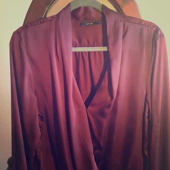 Apt 9 large wrap style wine blouse - Picture 1 of 5